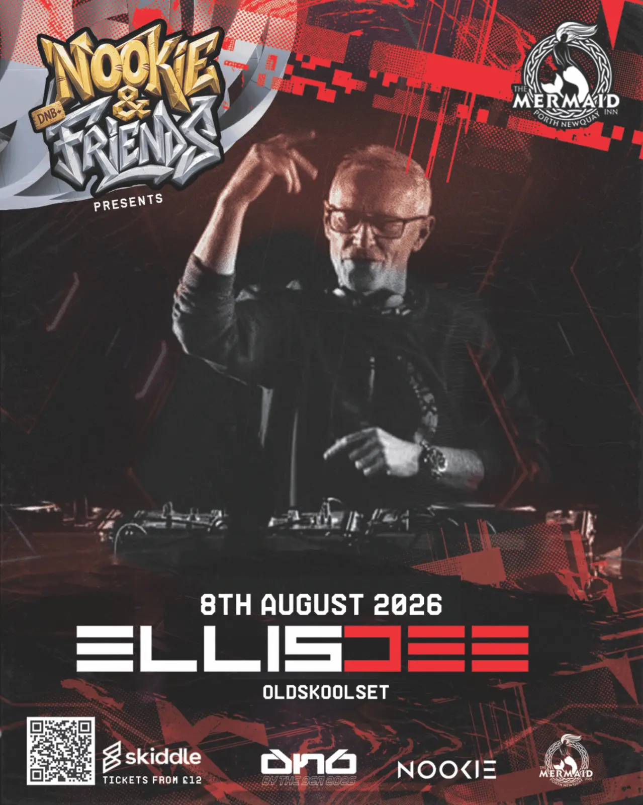 Ellis Dee old-school DJ set at The Mermaid Inn, Newquay, on 8 August 2026