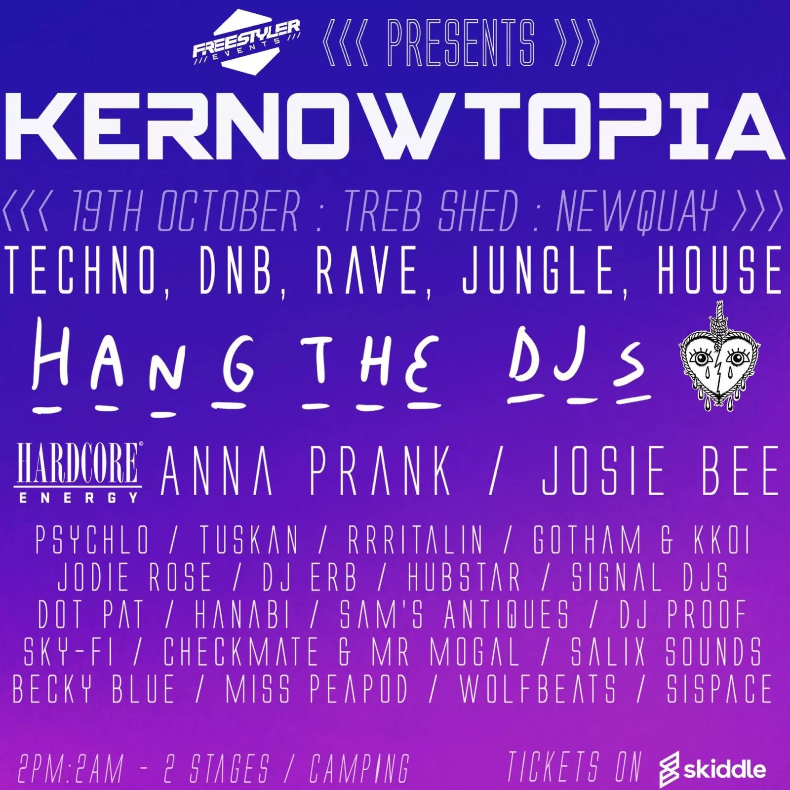 Kernowtopia 19th October 2024 Warehouse Party Just Outside Of Newquay. Tuskan, DJ Proof, Gotham , Kkoi,