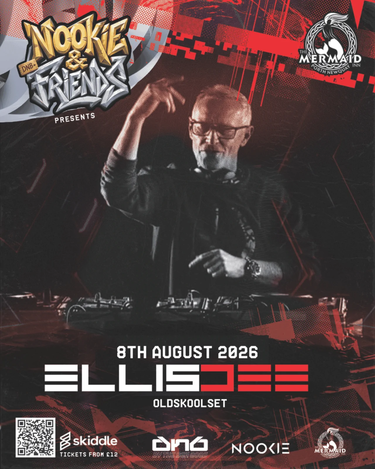 Ellis Dee old-school DJ set at The Mermaid Inn, Newquay, on 8 August 2026