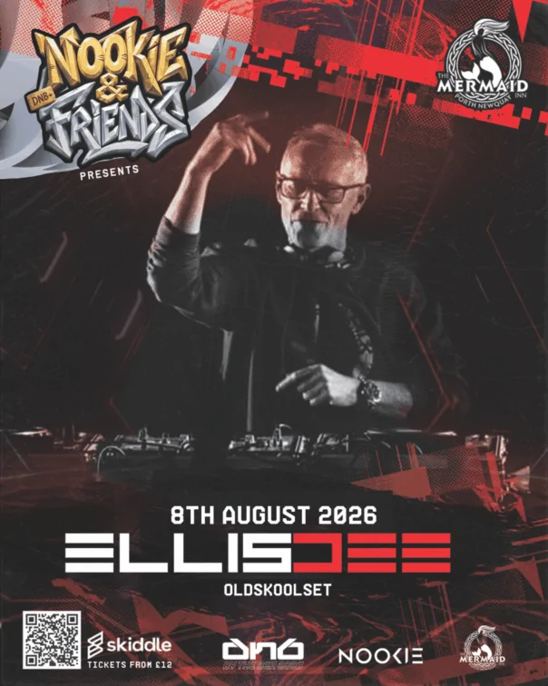 Ellis Dee old-school DJ set at The Mermaid Inn, Newquay, on 8 August 2026