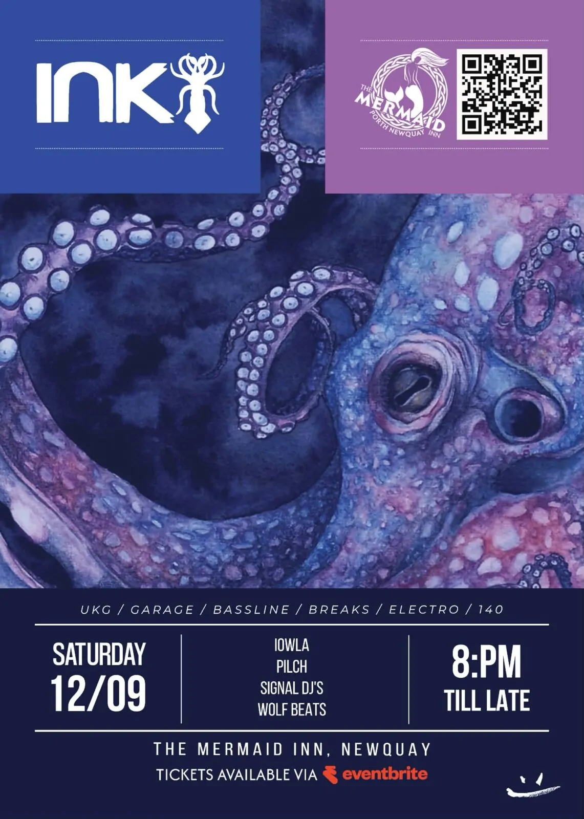 INK Newquay at The Mermaid Inn with Iowla, Pilch, Signal DJs and Wolf Beats on 12 September 2026